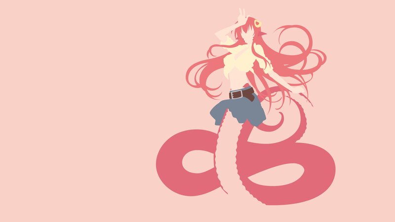 Anime Girl with Tentacles — Pink