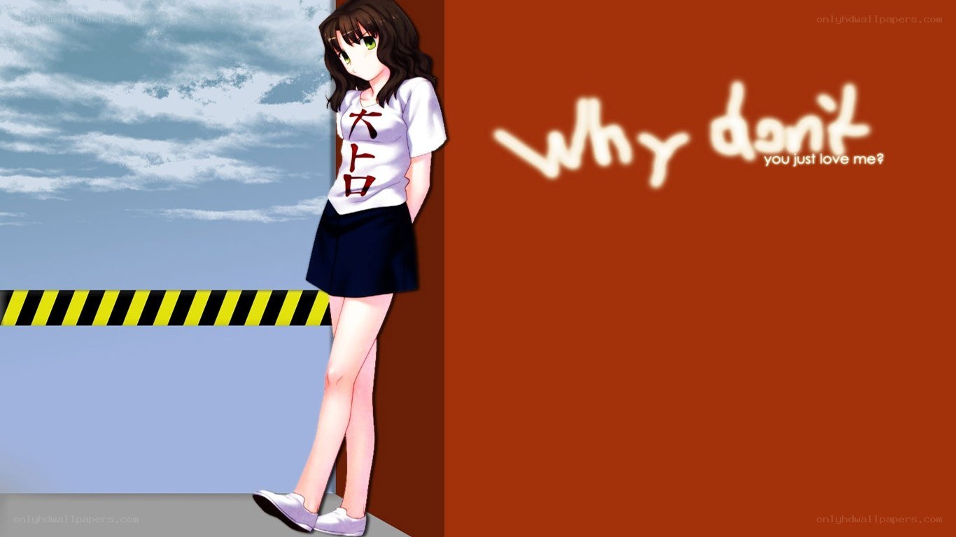 anime girl with text