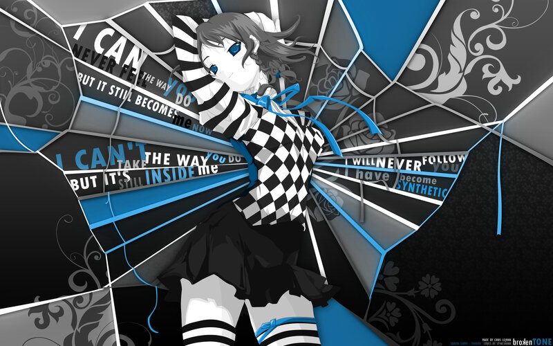 anime girl with text art