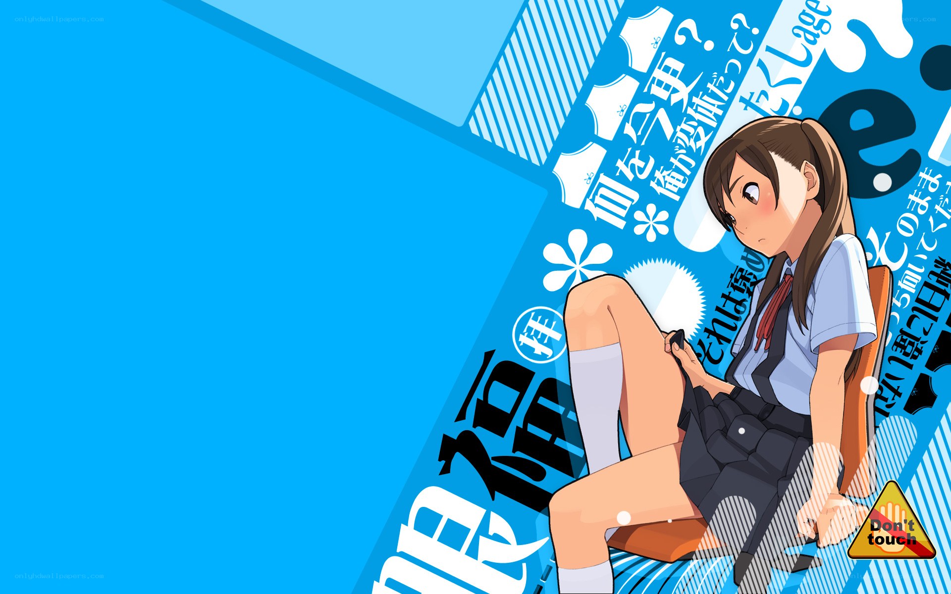 anime girl with text background