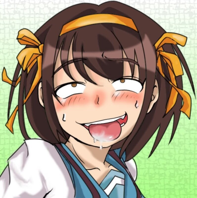 anime girl with tongue out