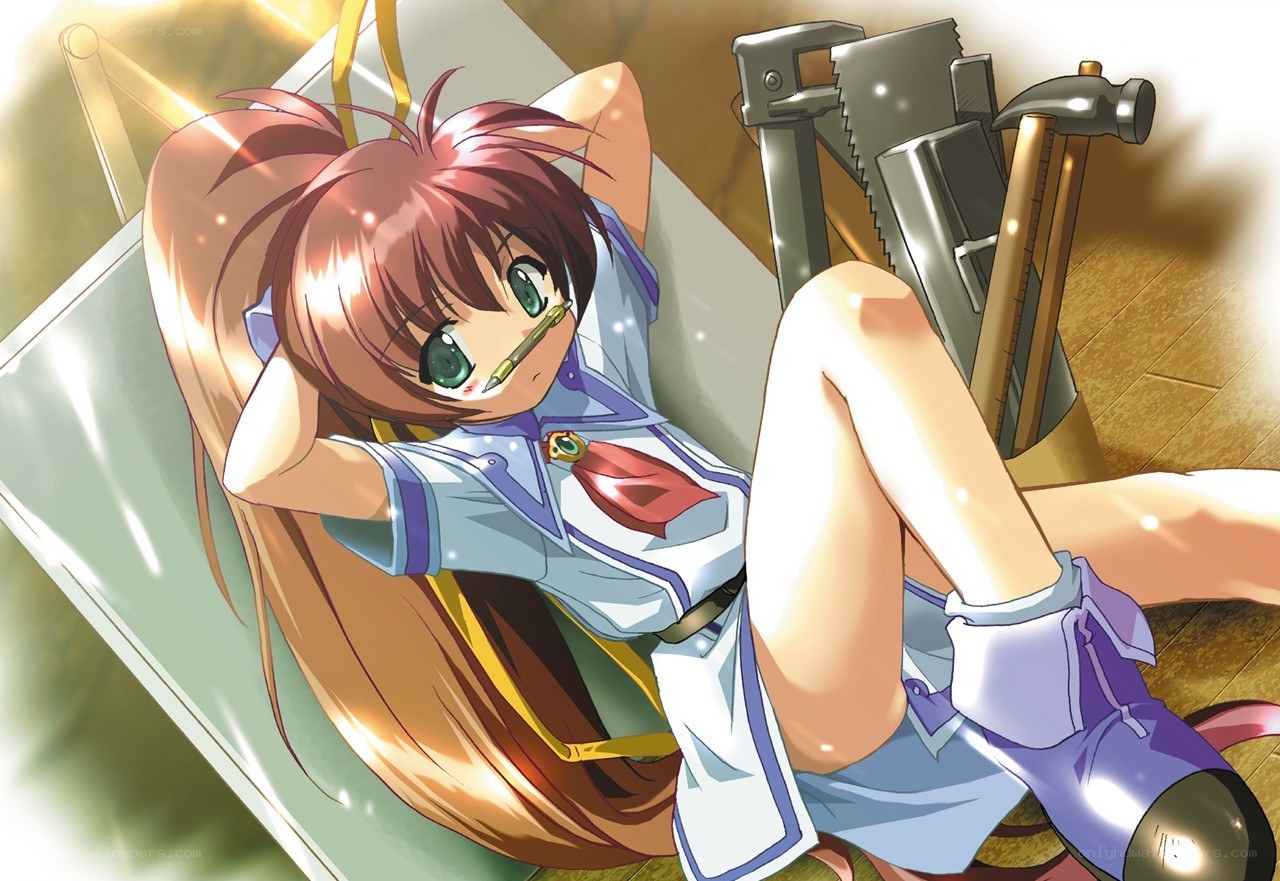 Anime girl with tools