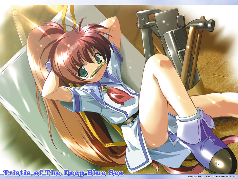 Anime Girl with Tools — Blue