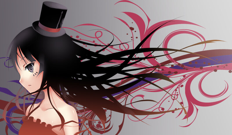 anime girl with top hat