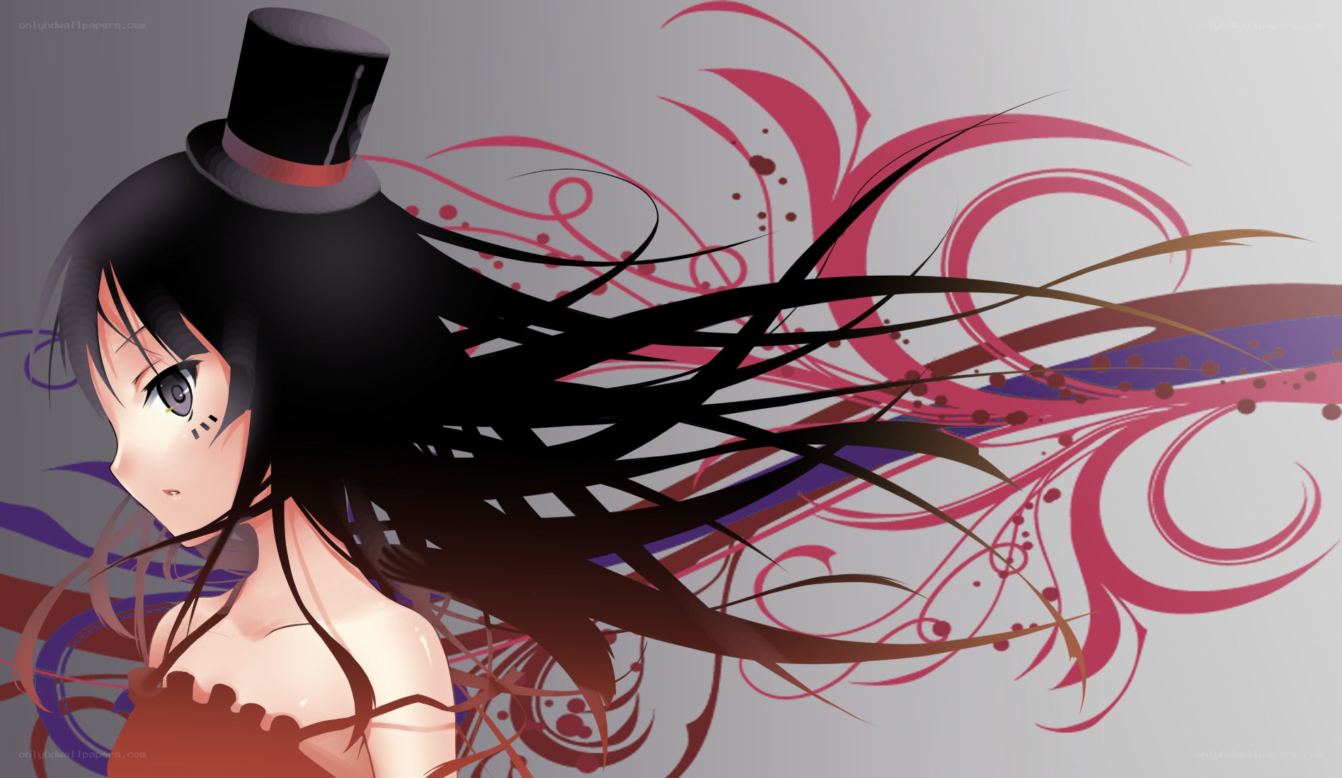 anime girl with top hat