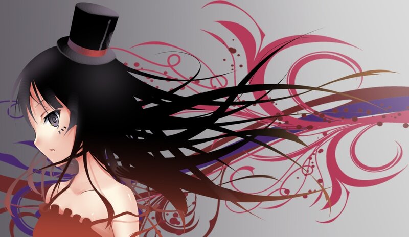 anime girl with top hat
