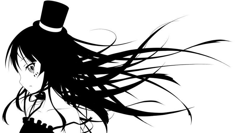anime girl with top hat