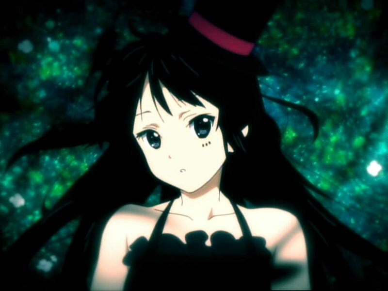 Anime Girl with Top Hat — Black