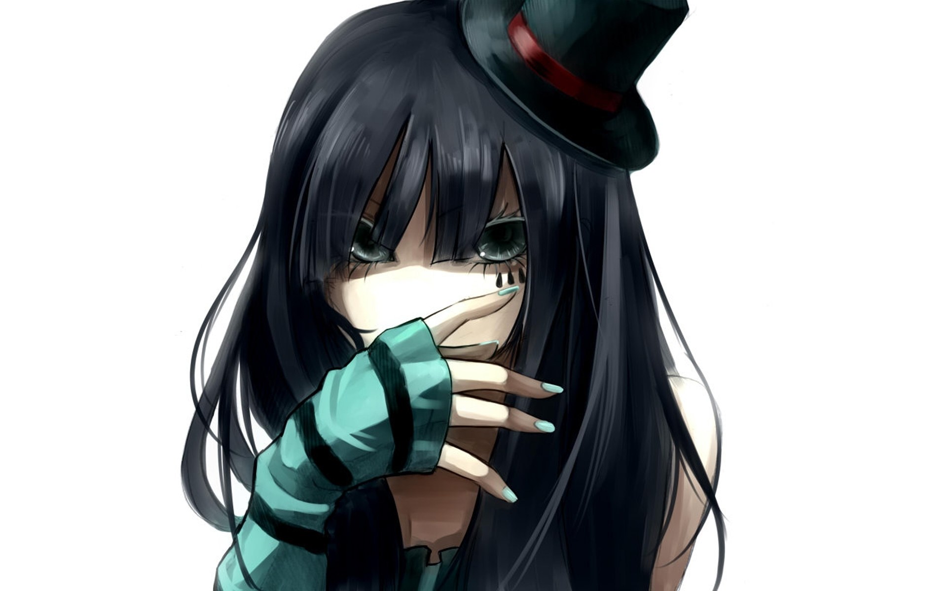 anime girl with top hat