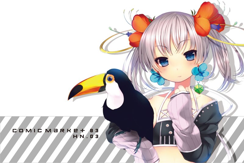 Anime Girl with Toucan