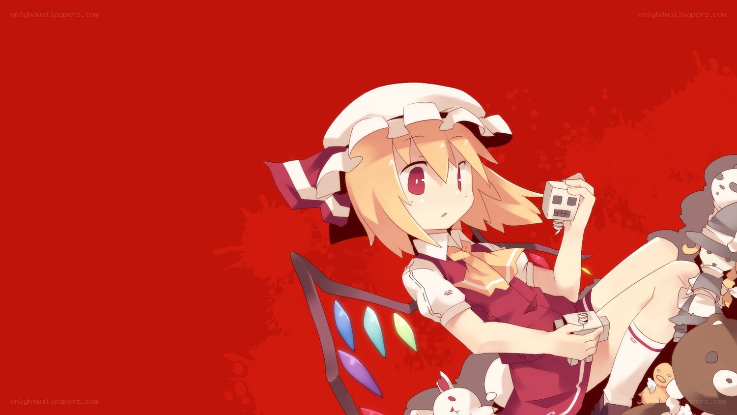 anime girl with toy robot