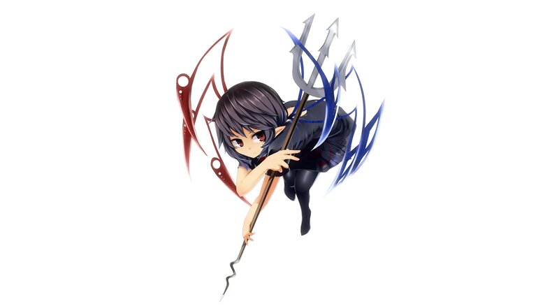 anime girl with trident