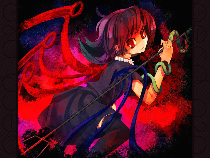 anime girl with trident