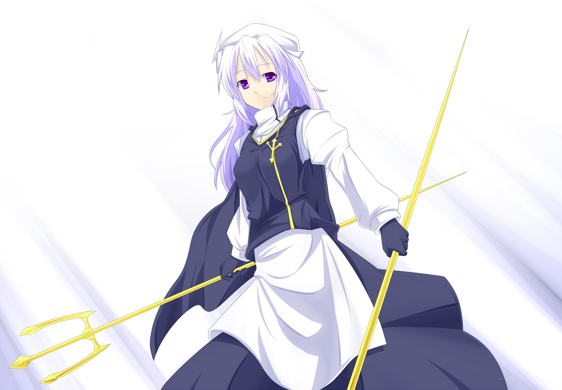 anime girl with trident