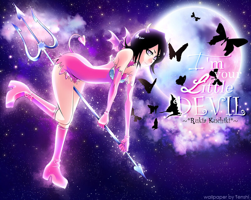 Anime Girl with Trident — Purple
