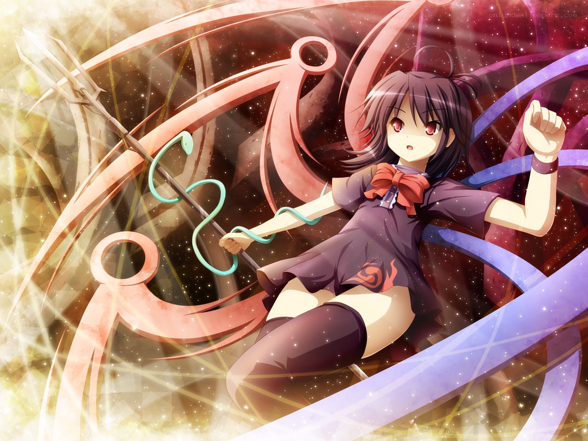 anime girl with trident