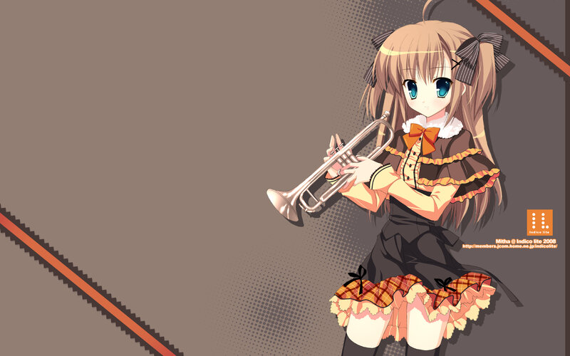 anime girl with trumpet