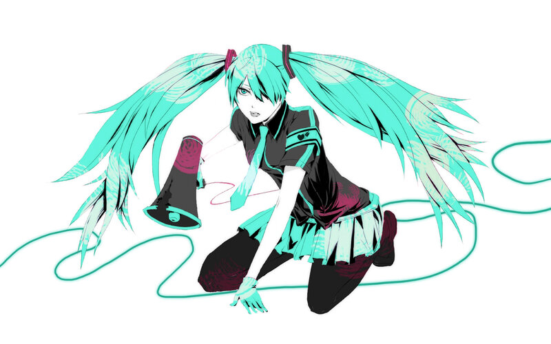 Anime Girl with Turquoise Hair — Cyan, Dynamic, Digital Art