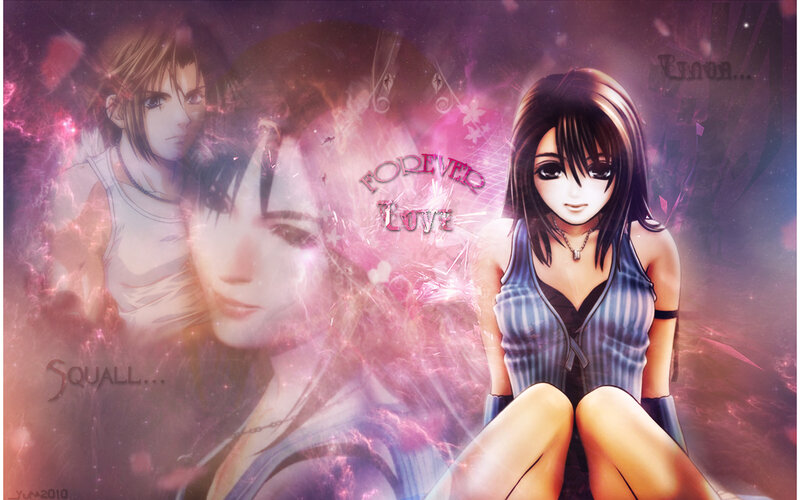Anime Girl with Two Male Figures