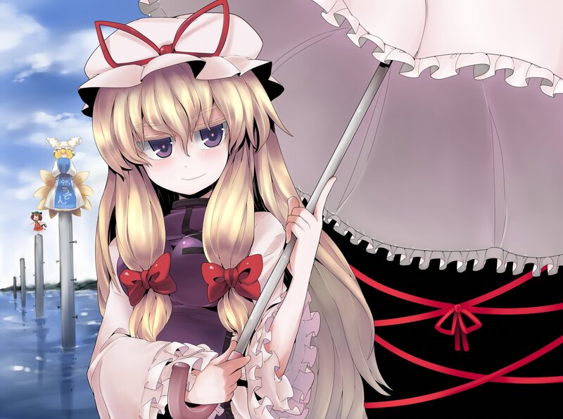 anime girl with umbrella
