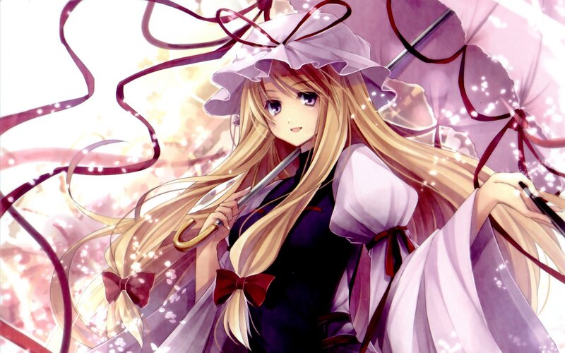 anime girl with umbrella