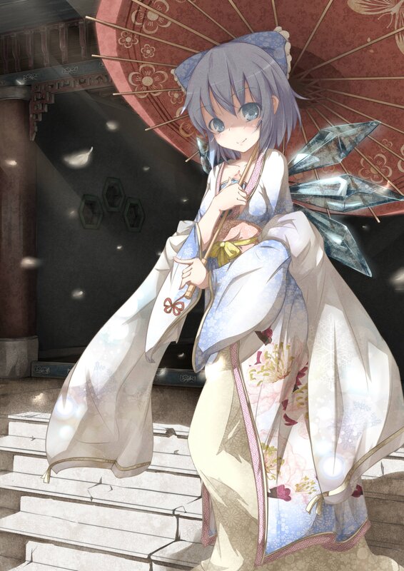 anime girl with umbrella