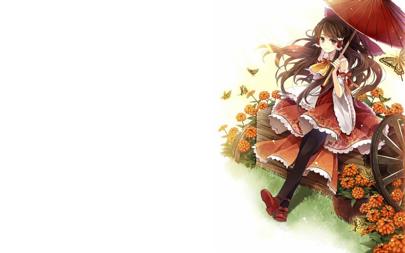 anime girl with umbrella
