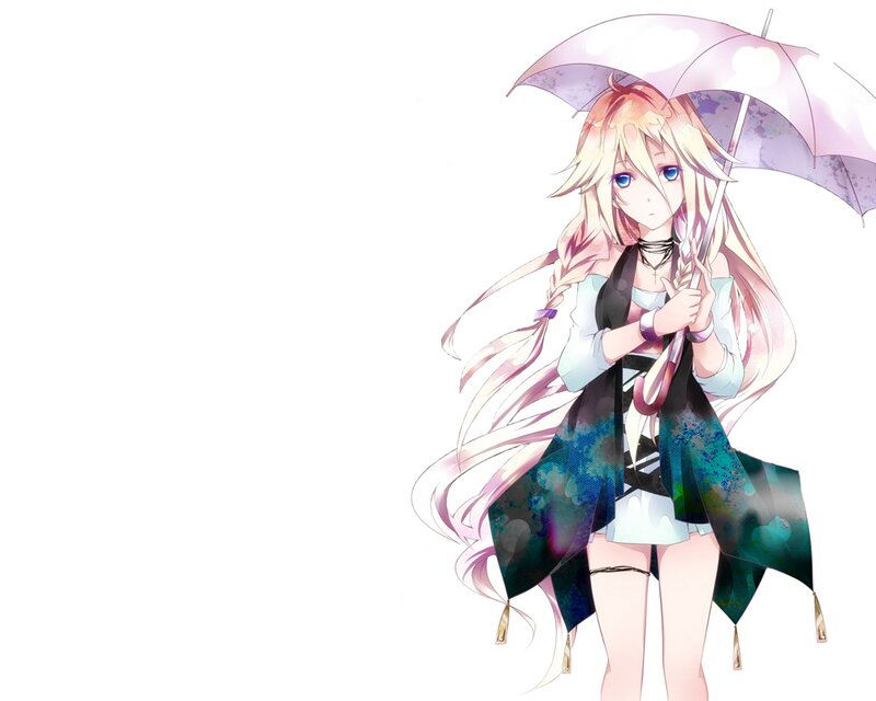 anime girl with umbrella