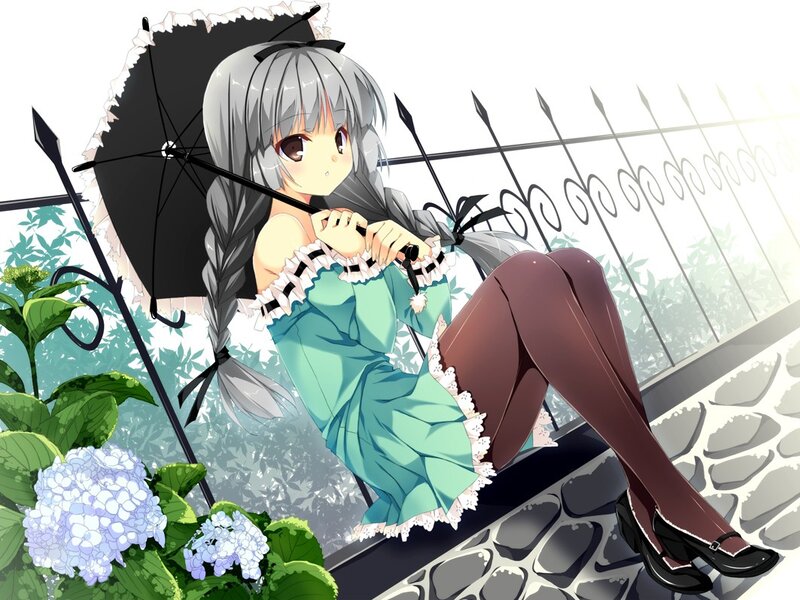 Anime girl with umbrella