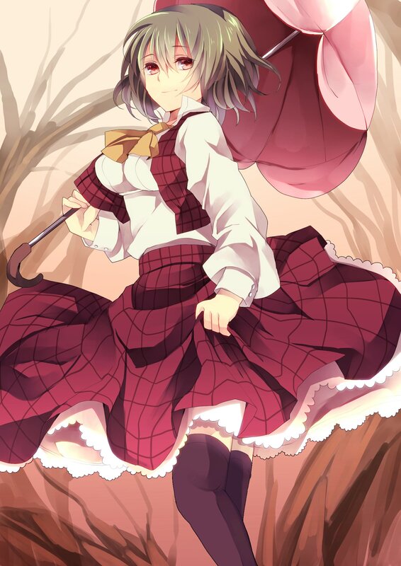 anime girl with umbrella