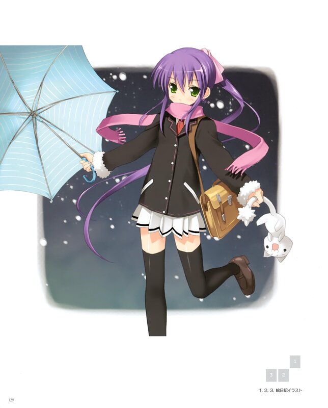 anime girl with umbrella