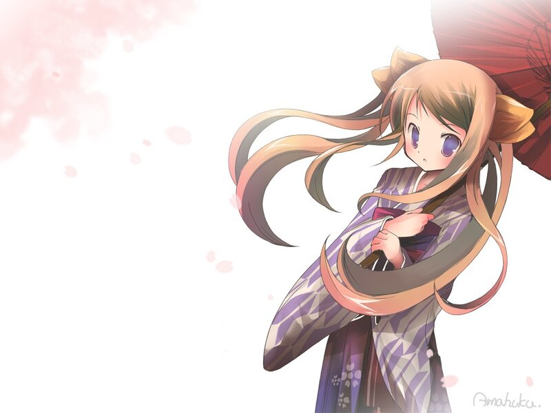 anime girl with umbrella