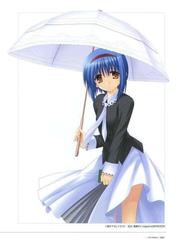 anime girl with umbrella