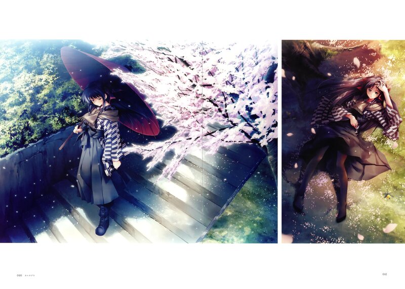 anime girl with umbrella
