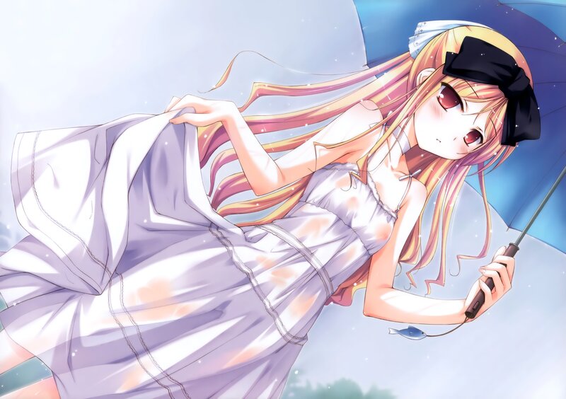 anime girl with umbrella