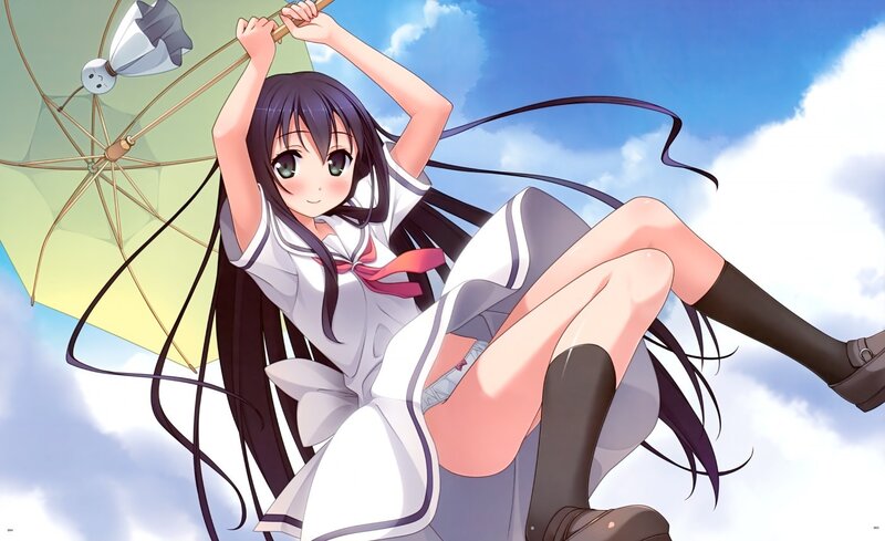 Anime girl with umbrella