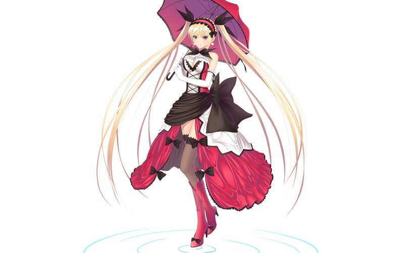anime girl with umbrella