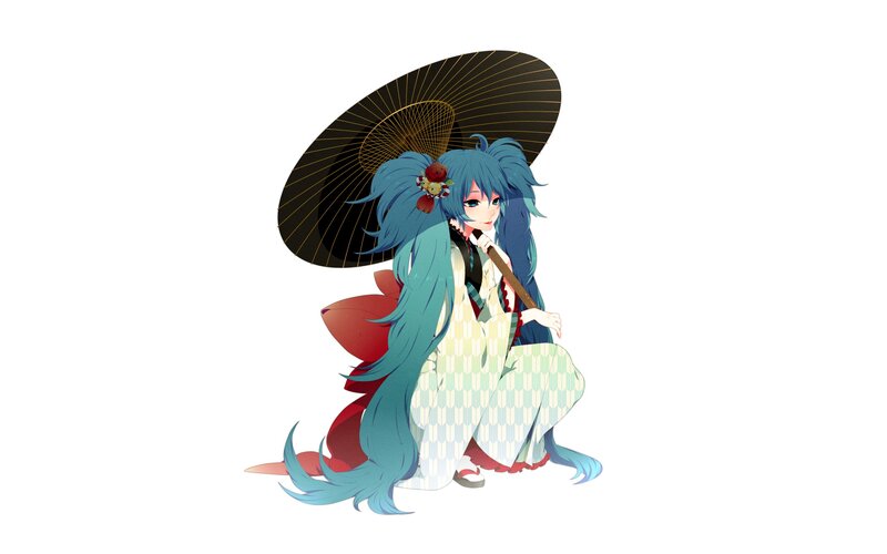 anime girl with umbrella