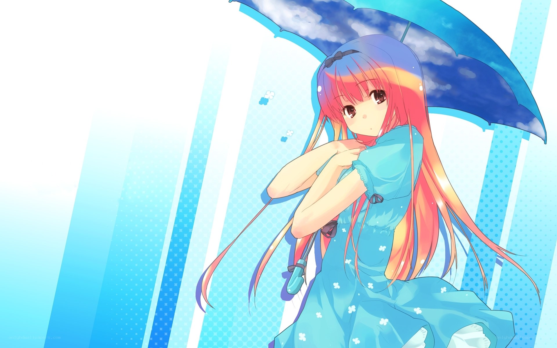 anime girl with umbrella
