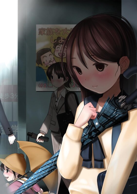Anime girl with umbrella