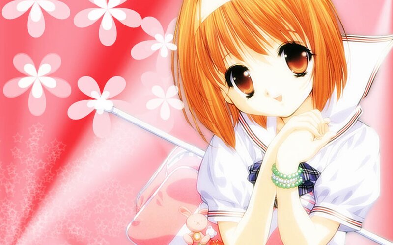anime girl with umbrella