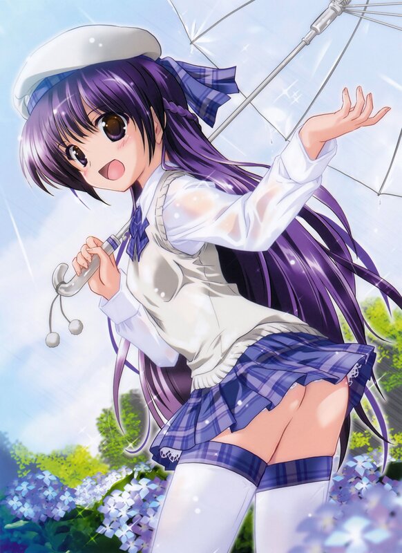 anime girl with umbrella