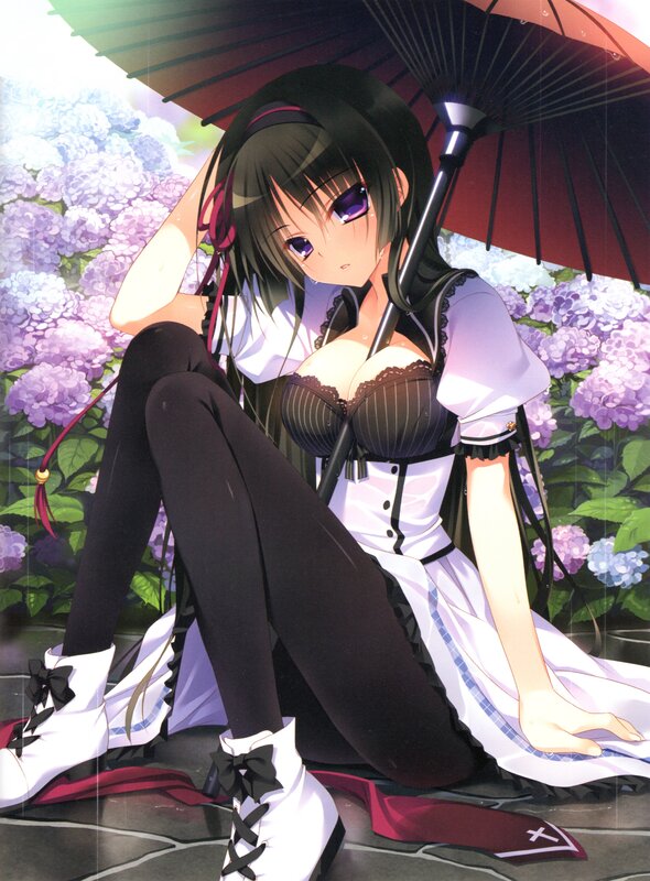 anime girl with umbrella
