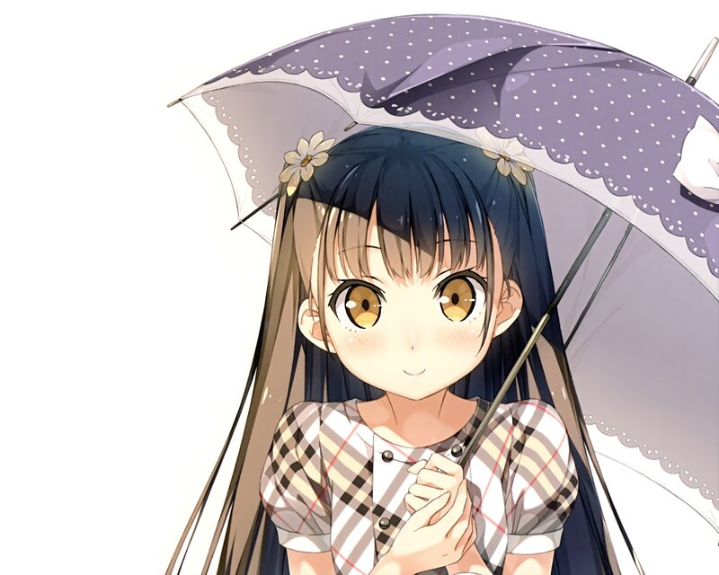 anime girl with umbrella