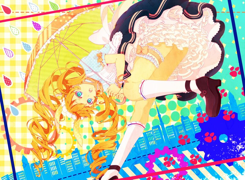 anime girl with umbrella