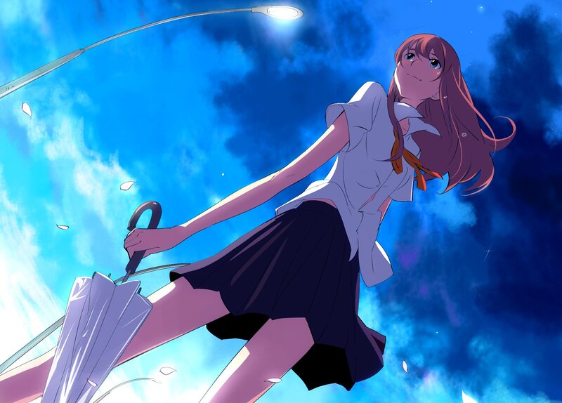 anime girl with umbrella