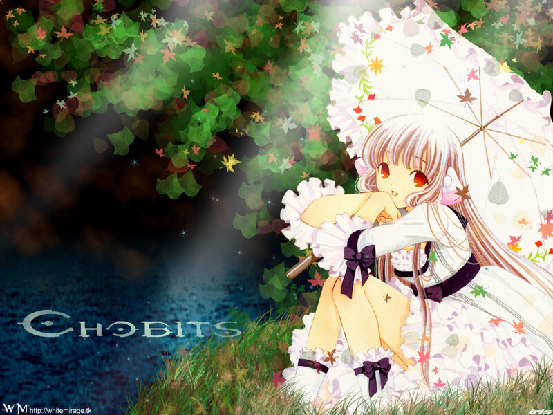 anime girl with umbrella
