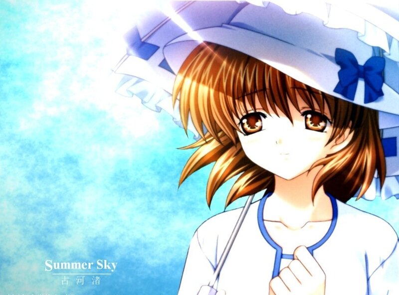 Anime girl with umbrella