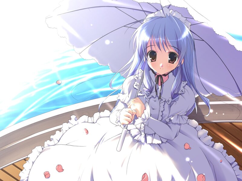 anime girl with umbrella