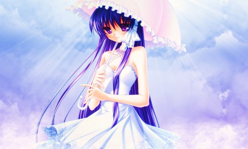 anime girl with umbrella